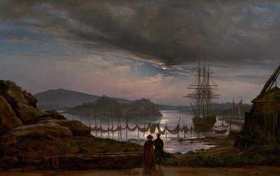Kilátás a Vaekero-ból, Christiania közelében alkotó: Johan Christian Dahl