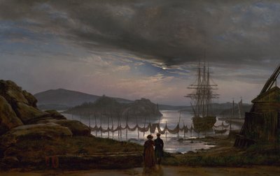 Kilátás a Christiania melletti Vaekero-ból alkotó: Johan Christian Dahl