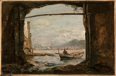 Kilátás egy Posillipo melletti barlangból alkotó: Johan Christian Dahl