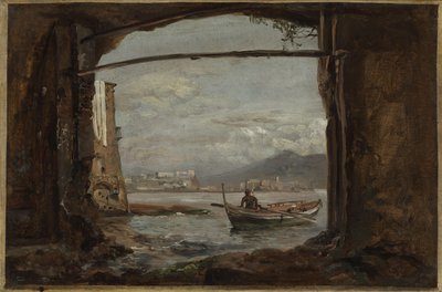 Kilátás egy Posillipo melletti barlangból alkotó: Johan Christian Dahl