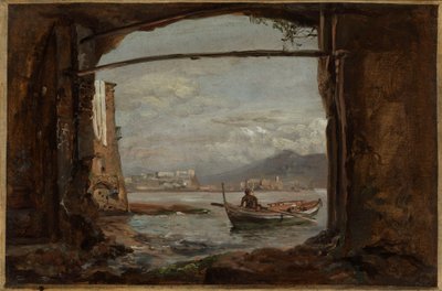 Kilátás egy Posillipo melletti barlangból alkotó: Johan Christian Dahl