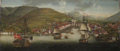 Kilátás Bergen kikötőjére alkotó: Johan Christian Dahl