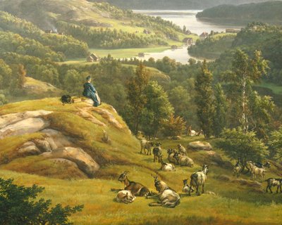 Johan Christian Clausen Dahl (1788-1857), Norvégia 19. századi képe a Bergen melletti Lysenklosterről alkotó: Johan Christian Dahl