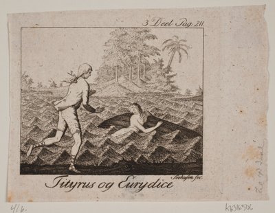 A matrica. Tityrus és Eurydice alkotó: Johan Christoph Seehusen
