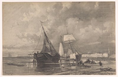 Vlissingen (eredeti cím az objektumon) alkotó: Johan Conrad Greive (signed by artist)