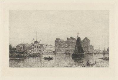 Kilátás az Amstel Hotelre alkotó: Johan Conrad Greive