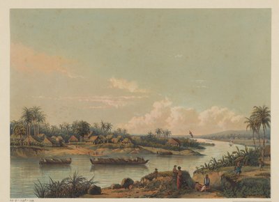 Kilátás a Solo folyóra Jáván Kilátás a folyóra szólóban (Tuban megye, Rembang rezidencia.) (cím a tárgyon) alkotó: Johan Conrad Greive