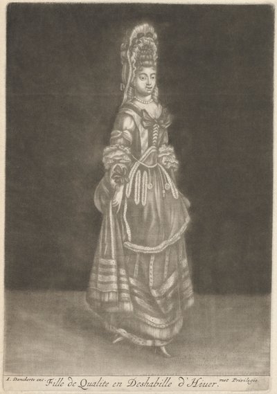 Minőségi lány téli negligee-ben alkotó: Johan Danckerts