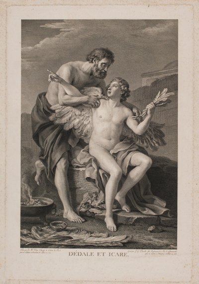 Daidalosz és Ikarosz alkotó: Johan Georg Preisler