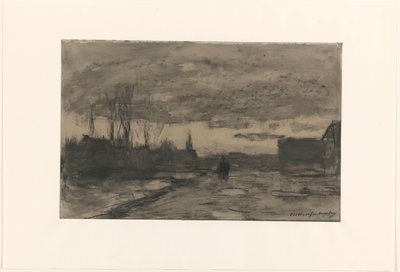 Kilátás a rakpartra alkotó: Johan Hendrik Weissenbruch (signed by artist)