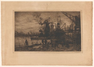 Kilátás a rotterdami kikötőre alkotó: Johan Hendrik van Mastenbroek (signed by artist)