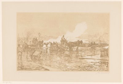 Kikötőre néző Rotterdamban alkotó: Johan Hendrik van Mastenbroek (signed by artist)