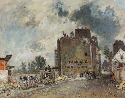 Bontási munkálatok a Rue des Franc-Bourgeois St. Marcel utcában alkotó: Johan Jongkind