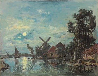 A Hold hatása a torkolatra, Hollandia alkotó: Johan Jongkind