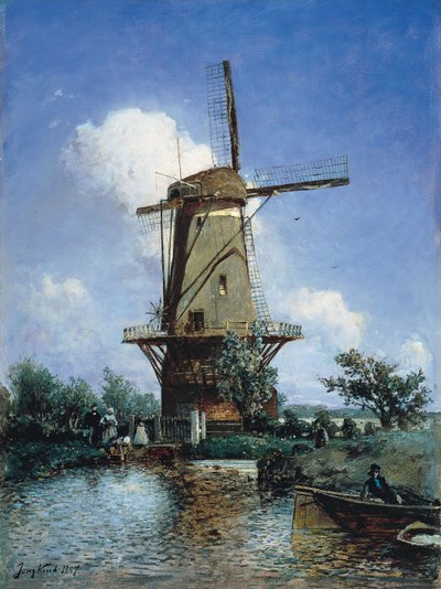 Szélmalom Delft közelében alkotó: Johan Jongkind
