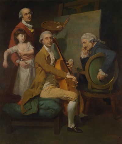 Önarckép lányával, Maria Theresával, James Cervettoval és Giacobbe Cervettoval alkotó: Johan Joseph Zoffany RA