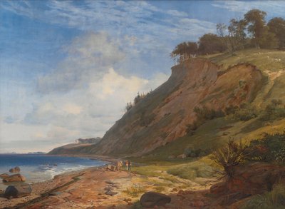 Egy dán part. Kilátás Kitnæsből a Roskilde -fjordra. Zealand alkotó: Johan Lundbye