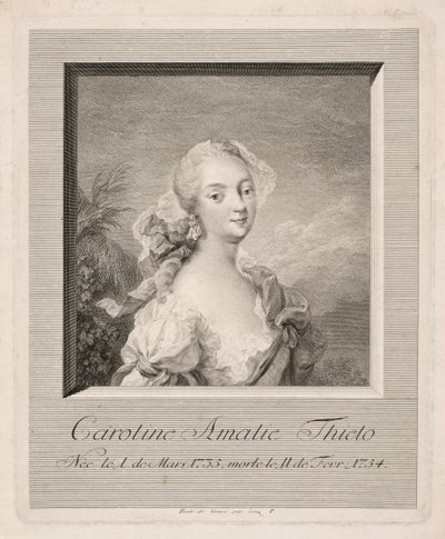 Caroline Amalie Thielo színésznő alkotó: Johan Martin Preisler