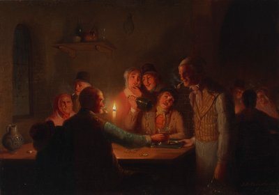 Holland taverna jelenet, 1846. alkotó: Johan Mengels Culverhouse
