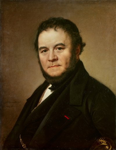 Henri Beyle dit Stendhal (1783-1842) francia író portréja. Johan Olaf Sodermark (1790 - 1848) festménye, svéd iskola alkotó: Johan Olaf Sodermark