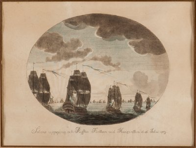 Az ölandi tengeri csata 1789. július 26-án, kb. 1790. alkotó: Johan Petter Cumelin