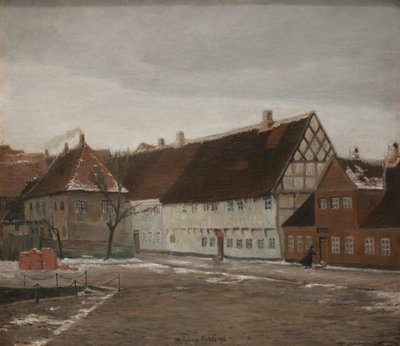 Téli este Ribe-ben, Jütlandban alkotó: Johan Rohde