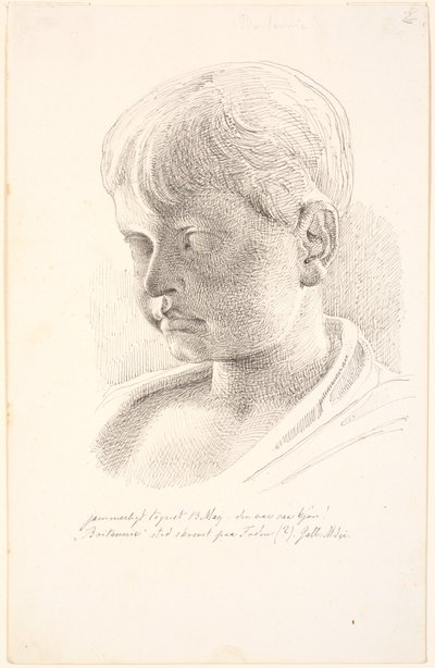 A Britannicus vezetője. 3/4 profil balra alkotó: Johan Thomas Lundbye