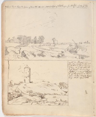A vordingborgi libatorony, rajz a 16. oldalon f.n. alkotó: Johan Thomas Lundbye