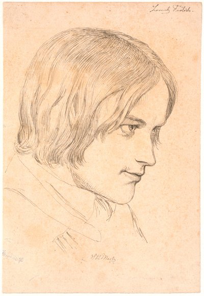 Lorenz Frølich (1820-1908) festő portréja alkotó: Johan Thomas Lundbye