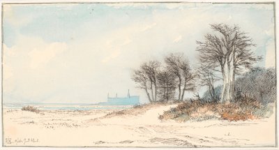 Kronborg kilátása Helsingør északi partjáról alkotó: Johan Thomas Lundbye