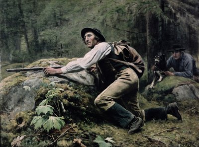 Elk vadászat, 1889 alkotó: Johan Tiren