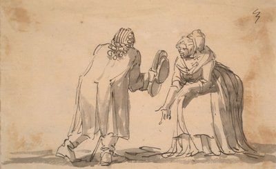 Üdvözlet, karikatúra alkotó: Johan Tobias Sergel