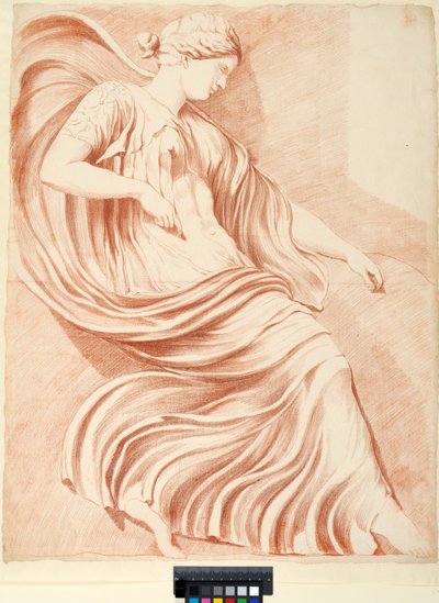 Akademiezeichnung. Relief aus dem Vatikanischen Belvedere-Hof alkotó: Johan Tobias Sergel