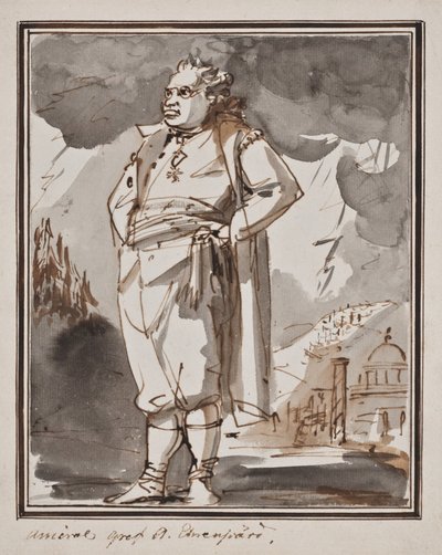 Carl August Ehrensvärd egész alakos képe alkotó: Johan Tobias Sergel