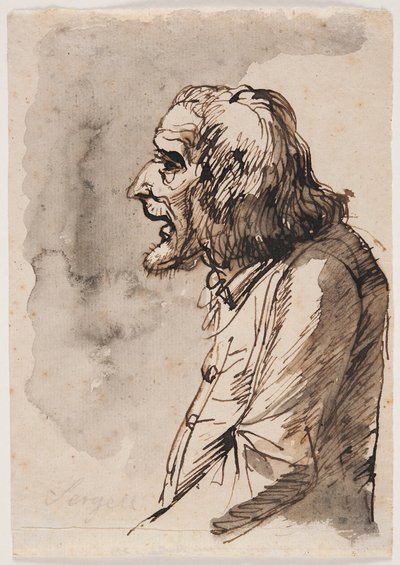 Egy idős férfi portréja alkotó: Johan Tobias Sergel