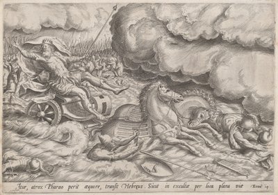 A Vörös-tenger átkelése alkotó: Johan Wierix, after Maarten van Cleef