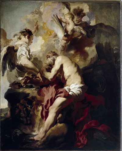 Szent Jeromos látomása (olaj, vászon alkotó: Johann (attr. to) Liss