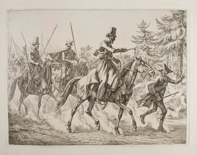 Kozák csapat zsidó vezetővel alkotó: Johann Adam Klein