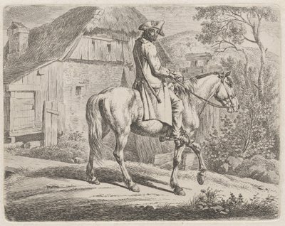 Szarvasmarha kereskedő lóháton alkotó: Johann Adam Klein