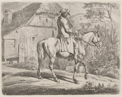 Lovon ülő marhakereskedő alkotó: Johann Adam Klein