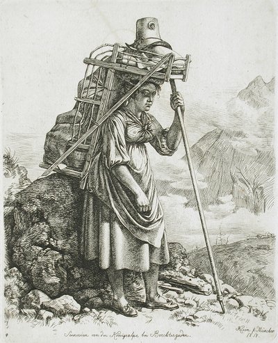 Fejőlány Berchtesgadenből alkotó: Johann Adam Klein