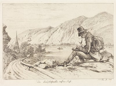 A tájképfestő utazáson alkotó: Johann Adam Klein