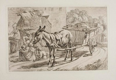 Kocsi elé fogott szamár alkotó: Johann Adam Klein