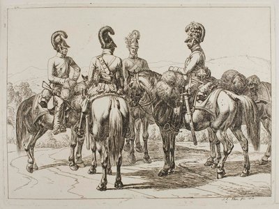 Lovas dragonyosok alkotó: Johann Adam Klein