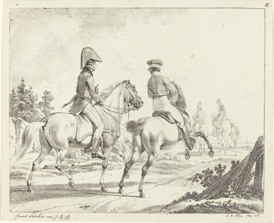 Erlangeni diákok lóháton alkotó: Johann Adam Klein