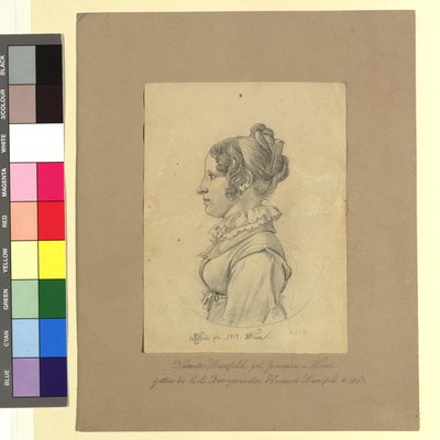 Nannete (Anna Maria) Mansfeld, született Zimmer (Heinrich Josef Mansfeld rézmetsző és vésnök felesége) alkotó: Johann Adam Klein