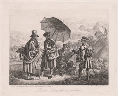 A művészek útjukon, 1819. alkotó: Johann Adam Klein