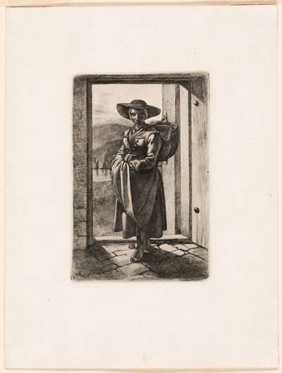 Az ajtóban álló magyar nő alkotó: Johann Adam Klein