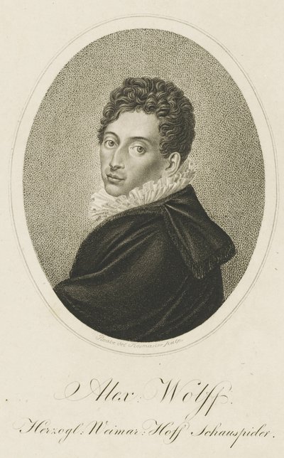 Pius Alexander Wolff portréja 1782-1828, 1820 körül. alkotó: Johann Adolf Rossmaesler