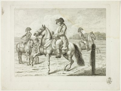 Lovasiskola és lovak alkotó: Johann Adolph Darnstedt